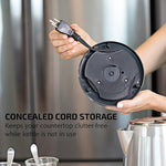 Load image into Gallery viewer, OVENTE Electric Kettle, 1.7L Stainless Steel Fast Boiling Water Heater with 1750W Power, BPA Free &amp; Cordless Body, Auto Shut-Off, Boil-Dry Protection, Indicator Light &amp; Removable Filter, Silver KS711S