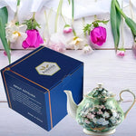 Load image into Gallery viewer, Teapot 30 oz Van Gogh Paintings Bone China Loose Tea Pot Floral Design Vintage Ceramic Coffee Water Pot European Style Porcelain (White Rose)