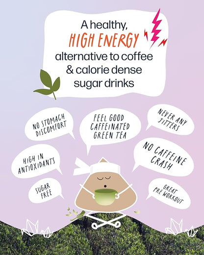 Kubo Tea, Coconut Chai Black Tea, Organic High Caffeine Blend, 20 Servings (155mg Caffeine each), Pyramid Tea Bags, Compostable & Biodegradable Packaging, Brew Hot or Iced, Healthy Coffee Substitute
