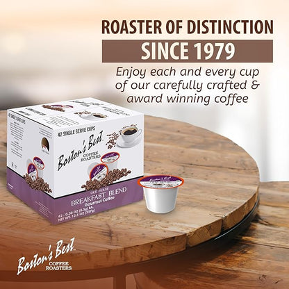Boston’s Best - Smooth Light-Roast Breakfast Blend, Delicious Gourmet Coffee Compatible with Keurig Coffee Maker, 1 Count (42 Single Serve Cups)