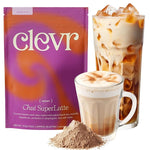 Load image into Gallery viewer, Clevr Blends Chai Tea Latte, Instant Superfood Powder Blend with Oat Milk, Lions Mane, Reishi Mushroom, Black Tea, Organic Spices, Coconut Cream, Ashwagandha, Oprah’s Favorite Things 2022, (30 Lattes)