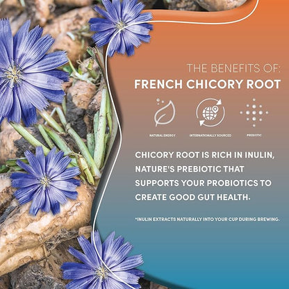 Teeccino Dandelion Caramel Nut Herbal Coffee - Caffeine-Free Coffee Alternative with Prebiotics, Gluten Free, Acid Free - Medium Roast, 10 oz