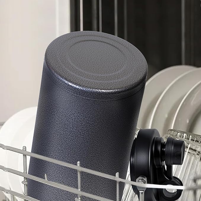 1 Gallon Water Jug Bottle Insulated with Straw, 128oz Stainless Steel Water Bottle Jug Wide Mouth Double Vacuum Dishwasher Safe BPA Free for Hot & Cold Drinks Charcoal Gray