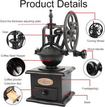 Load image into Gallery viewer, Coffee Grinder,Wooden Coffee Bean Grinder Manual Coffee Grinder Roller, Antique Coffee Mill with Cast Iron Hand Crank for Making Mesh Coffee, Decoration, Best Gift (Black (four deformation base))