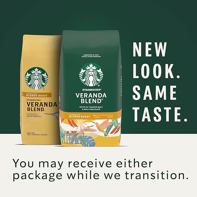 Starbucks Blonde Roast Ground Coffee — Veranda Blend — 100% Arabica — 1 bag (18 oz.)