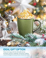 Load image into Gallery viewer, Ceramic Mugs 12oz,Large Ceramic Coffee Cups for Men, Women, Dad, Mom, Modern Coffee Mugs With Handle For Tea,Latte,Cappuccino,Cocoa. (green and blue 4pack)