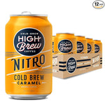 Load image into Gallery viewer, High Brew Coffee | Nitro Cold Brew | Sugar-Free and Dairy-Free, 200mg Natural Caffeine, Smooth Low-Acid Coffee Infused with Nitrogen, Ready-to-Drink | 10 oz Can (Caramel)