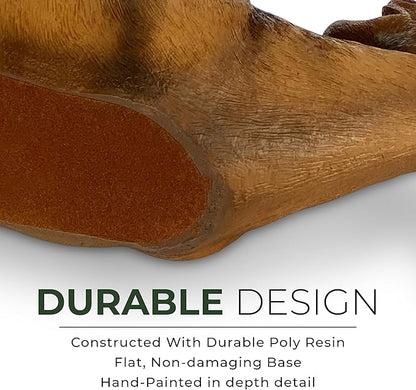 Rivers Edge Products 750ml Wine Bottle Holder - Hand-Painted Poly Resin Animal Kitchen Decor - Unique, Rustic Home Decor for Countertop and Bar - Wine Accessories for Wine Lovers