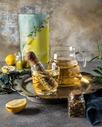 Gardenika Loose Leaf Tea Set, Herbal Caffeine-Free Set - Rooibos, Spearmint, Chamomile, Hibiscus, Tulsi, Turmeric, Ginger Teas – 5 Pack Assortment (10 oz)