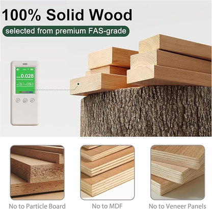 Wood Coffee Table - 2-Tier Oak Coffee Table - Modern Center Coffee Table with Storage Shelf for Living Room, Apartment, and Office