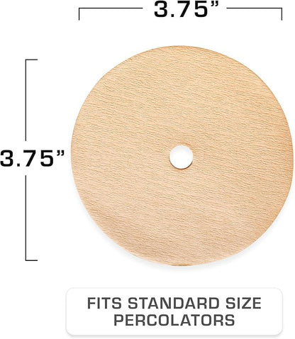 COLETTI Percolator Coffee Filters — Disc Coffee Filters For Percolators – For Bozeman, Butte, & Scoutmaster Camping Coffee Makers – Perfectly Tasteless, Mesh Filter [100 pack, Natural, 3.75”]