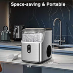 Load image into Gallery viewer, Countertop Nugget Ice Maker Pro - 34lbs/24H, Self-Cleaning Pellet Ice Machine with Soft Chewable Ice, One-Touch Operation for Home, Kitchen, Office (Silver)