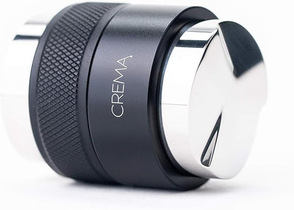 Crema Coffee Products 39.25mm Hand Tamper & Coffee Distributor V2 | Compatible with Breville Portafilters | Double-Sided, Adjustable Depth Tool | Made with Durable 304 Stainless Steel | Black