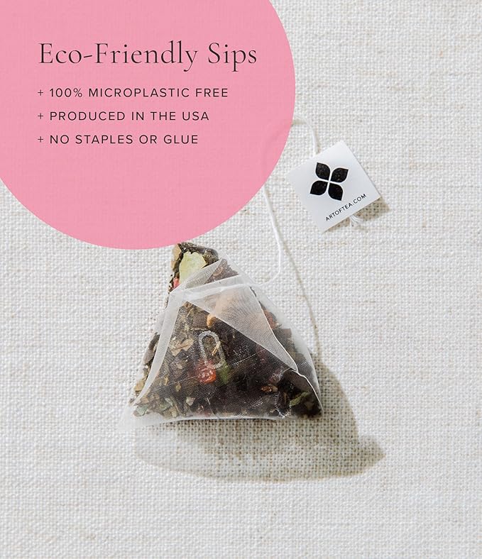 Art of Tea | Organic English Breakfast Tea | 50 Eco Friendly Pyramid Tea Bag Sachet Bulk Box