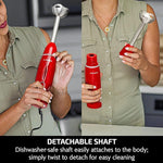 Load image into Gallery viewer, OVENTE Immersion Hand Blender, 300W Electric Handheld Portable Stick Mixer with 2 Mixing Speed and Stainless Steel Blades for Effortless Blending Smoothies, Shakes, Puree or Baby Food, Red HS560R