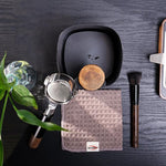 Load image into Gallery viewer, IKAPE Espresso Kit 3 IN 1, Espresso Knock Box, Cleaning Towel &amp; Brush for Barista-Grade Maintenance - Black Espresso Machine Coffee Puck Disposal Box