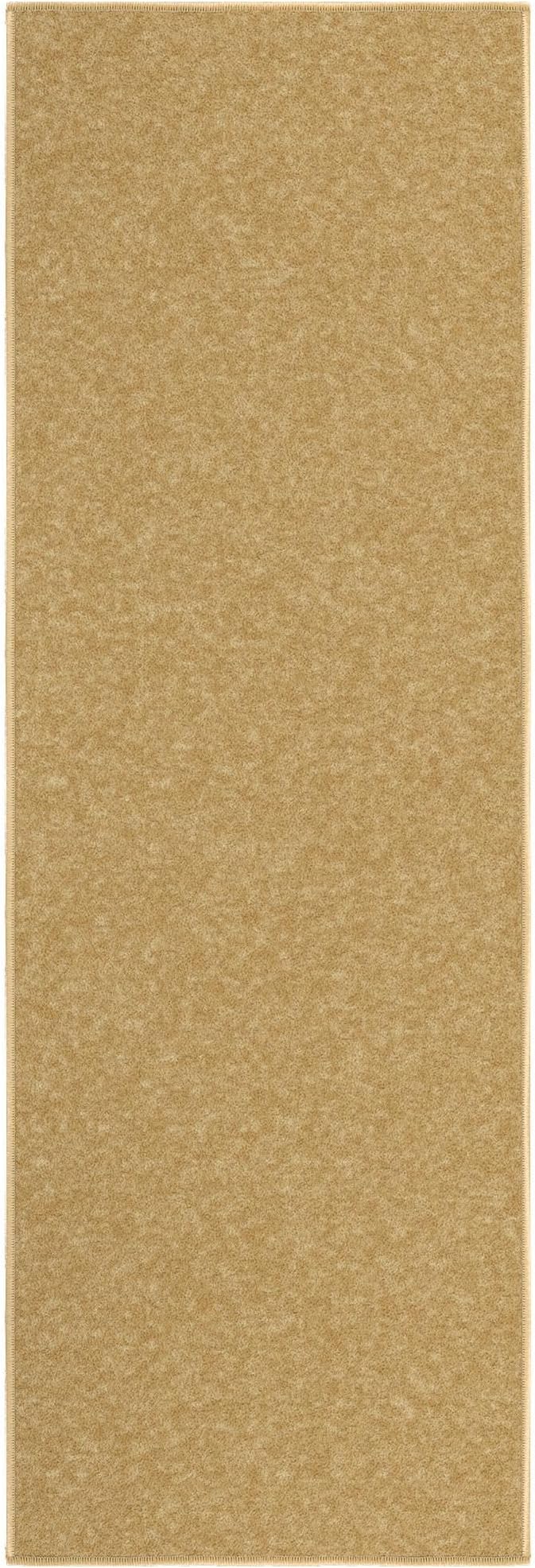 Ottomanson Hallway Runner Rug 20" x 59" Non Slip Solid Area Rugs Easy to Clean Laundry Rug Runner Durable & Pet Friendly Floor Carpet Runners for Hallways Entryway Living Room Kitchen, Beige