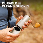 Load image into Gallery viewer, COLETTI Crag Manual Coffee Grinder — Hand Coffee Grinder — CNC Burr Precision Hand Grind, Heavy Duty for Travel, Camping, Hiking &amp; Adventure – Includes Brush [Silver Coat]