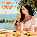 Load image into Gallery viewer, GORGIE Sugar Free Natural Energy Drinks, Jaclyn Hill Orange Twist (12 Pack) Healthy Sparkling Energy Drinks Natural Coffee Replacement with Green Tea Caffeine and Biotin, Vegan, Low Calorie
