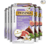 Load image into Gallery viewer, Twinings Superblends Adaptogens Calm with Ashwagandha Fig &amp; Vanilla Flavoured Herbal Tea, Naturally Caffeine-Free, 18 Tea Bags (Pack of 6), Enjoy Hot or Iced, 108 Teabags