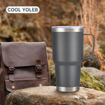 Load image into Gallery viewer, 30 oz Tumbler with Handle and Lid, Stainless Steel Tumblers Bulk Double Wall Vacuum Insulated Travel Mug Leak Proof Cup Keep Drinks Cold and Hot Grey, 4 Pack