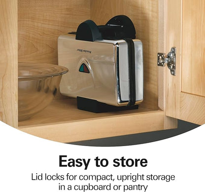 Hamilton Beach Belgian Mini Waffle Maker with Shade Control, Makes 2 at Once, Create Personalized Keto Chaffles and Hash Browns, PFAS-Free Non-Stick Plates, Compact Design, Stainless Steel (26009)