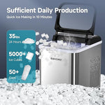 Load image into Gallery viewer, EUHOMY Nugget Ice Makers Countertop, Ready in 8 Mins, 35lbs/24H, Self-Cleaning, Portable Ice Maker Machine with Ice Scoop &amp; Basket, Sonic Ice Maker with Chewable Pellet Ice for Home/Party/RV/Camping