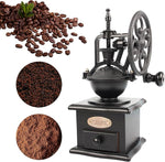 Load image into Gallery viewer, Coffee Grinder,Wooden Coffee Bean Grinder Manual Coffee Grinder Roller, Antique Coffee Mill with Cast Iron Hand Crank for Making Mesh Coffee, Decoration, Best Gift (Black (four deformation base))