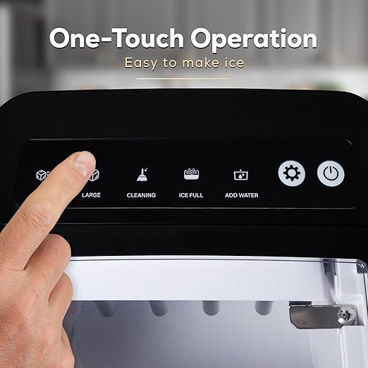 Igloo Premium Self-Cleaning Countertop Ice Maker Machine, Handled Portable Ice Maker, Produces 26 lbs. in 24 hrs. with Ice Cubes Ready in 6-8 Minutes, Comes with Ice Scoop and Basket