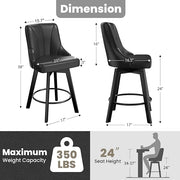 Swivel Bar Stools with Backs, 24