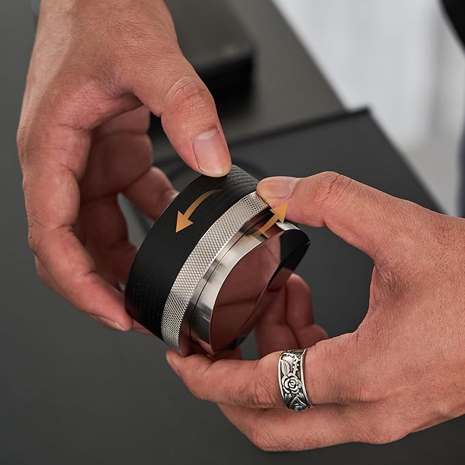 51mm Coffee Distributor,Espresso Distribution Tool, Adjustable Depth Espresso Distributor Fits All 51MM Espresso Portafilter,espresso leveler compatible with Delonghi 51MM Portafilter.(Black)