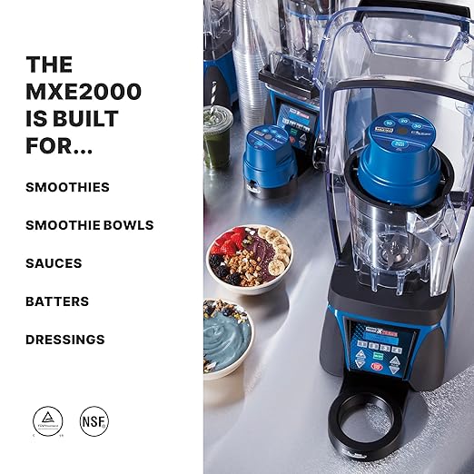 Waring Commercial 3.5 HP Ellipse Blender w/LCD Display, Programmable, 32 oz. Copolyester Container & Sound Enclosure