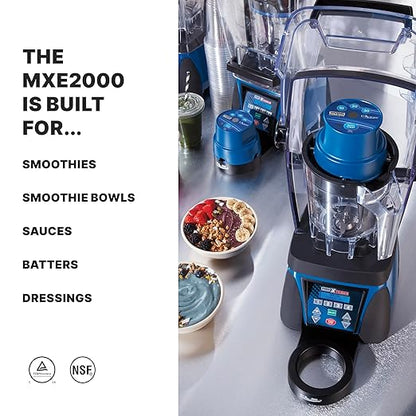 Waring Commercial 3.5 HP Ellipse Blender w/LCD Display, Programmable, 32 oz. Copolyester Container & Sound Enclosure