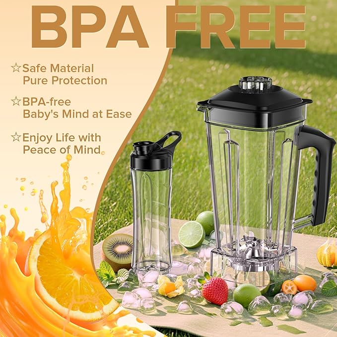 Blenders for Kitchen with 68Oz. Pitcher and 20Oz. To-go Cup, BPA-Free Countertop Blenders for Smoothies, Smoothie Blender for Ice Crush, Frozen Drinks, Red