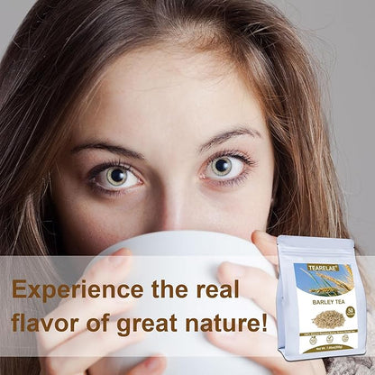 TEARELAE - Barley Bags - 4g x 50 Count - 100% Pure Natural Roated Barley Grains Herbal Tea - Mugicha - Non-GMO - Caffeine-free - Gently Sweet & Mellow