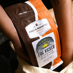 Load image into Gallery viewer, Fresh Roasted Coffee, Fog Kicker, 12 oz, Light Roast, Kosher, Whole Bean