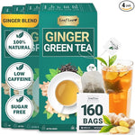 Load image into Gallery viewer, Premium Ginger Green Tea Bags Blend, Natural Green Tea with Ginger Tea Bags, Spicy and Warming Flavor Promotes Healthy Digestion, Ideal For Gift Box | 160 Tea Bags