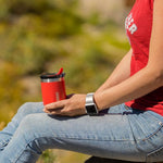 Load image into Gallery viewer, WACACO Octaroma Classico Vacuum Insulated Coffee Mug, Double-wall Stainless Steel Travel Tumbler With Drinking Lid, 6 fl oz (180ml), Carmine Red