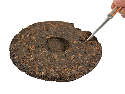 TIAN HU SHAN Premium 8 Years Aged Puerh Black Tea Cake 12.35 Ounce (350g)