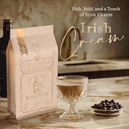 Irish Cream Flavored Whole Bean Coffee – 100% Arabica, Organic, No Artificial Sweeteners, Naturally Flavored, Medium Roast, Single Origin – by Coffea Flavor