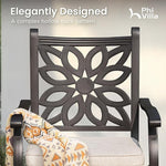 Load image into Gallery viewer, PHI VILLA 7 PCS High Bar Patio Dining Set, Cast Aluminum Outdoor Bar Set for 6 with 54" Round Bar Table and 6 Outdoor Swivel Bar Stool Chairs with Seat Cushion