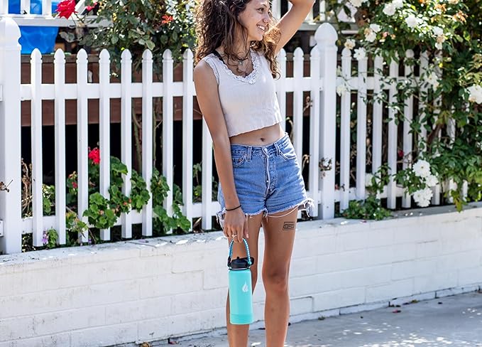 HYDRO CELL Stainless Steel Insulated Water Bottle with Straw - For Cold & Hot Drinks - Metal Vacuum Flask with Screw Cap and Modern Leakproof Sport Thermos for Adults (Teal 32oz)