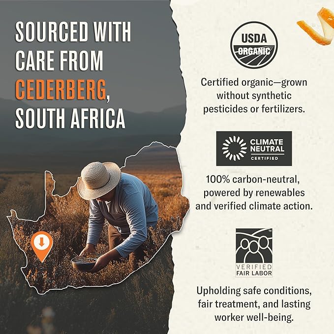 Numi Organic Rooibos Tea, 18 Herbal Tea Bags, Microplastic Free, Packed with Antioxidants, Great for Evening Relaxation