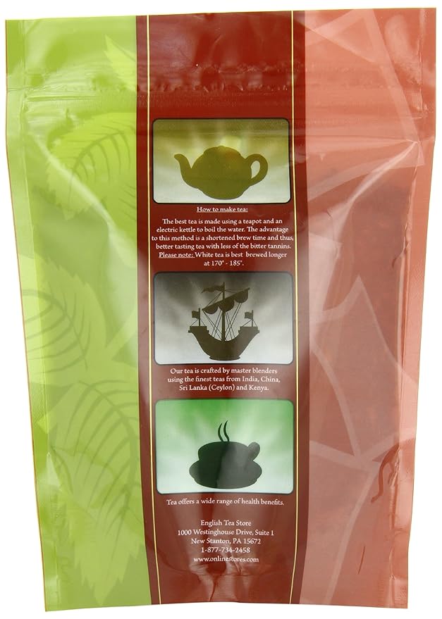 Cream Earl Grey Flavored White Tea Loose Leaf - 2oz | Pai Mu Tan White Tea with Bergamot and Cream Notes | Smooth Full Bodied Aromatic Tea | Premium Gift Pack