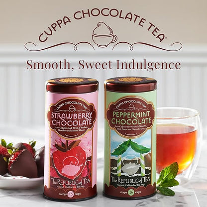 The Republic of Tea – Red Velvet Cuppa Chocolate Tea Bags, Caffeine Free, 36 Servings