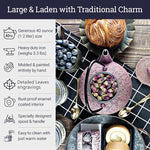 Load image into Gallery viewer, Large Japanese Cast Iron Teapot Capacity 40Oz with Trivet and Loose Leaf Tea Infuser, Cast Iron Tea Kettle Stovetop Safe. Tetsubin Coated with Enamel Interior - Purple Teapot