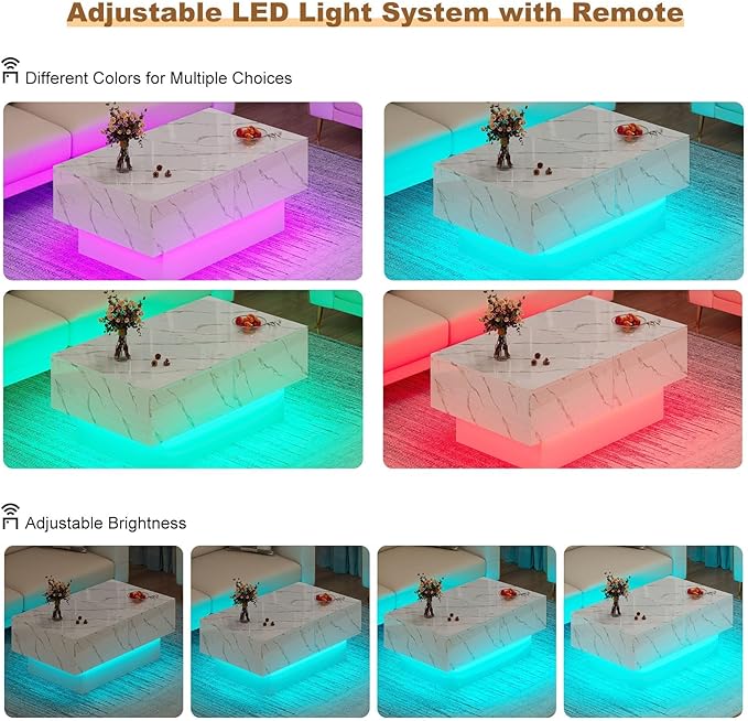 Coffee Table with Large Storage for Living Room Farmhouse Center Tables Mesas De Centro para Salas Modernas Nesting Modern Coffee Table for Reception Room