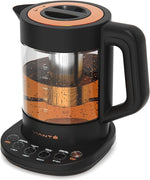 Load image into Gallery viewer, Vianté Electric Kettle With Infuser For Loose Leaf. Hot Tea Maker With Temperature Control And Automatic Shut Off. Tea Kettle With Brewing Programs. 1.5 Liters Capacity | Black Color