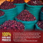 Load image into Gallery viewer, FreshDrinkUS, Premium 140 Hibiscus Flowers Tea Bags, 100% Natural, Handmade &amp; Pure from Hibiscus Flowers. No Sugar/Caffeine/Gluten, Vegan. Tart &amp; Refreshing, Hot or Ice Tea, Great For All Seasons