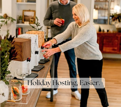 Bebly Box Drink Dispenser and Wine Dispenser | Marble Design | Insulated - No Sweating - No Watered Down Drinks - Simple - Stylish - Mess Free Beverage Dispenser | Includes Freezable, Reusable 3L Bag